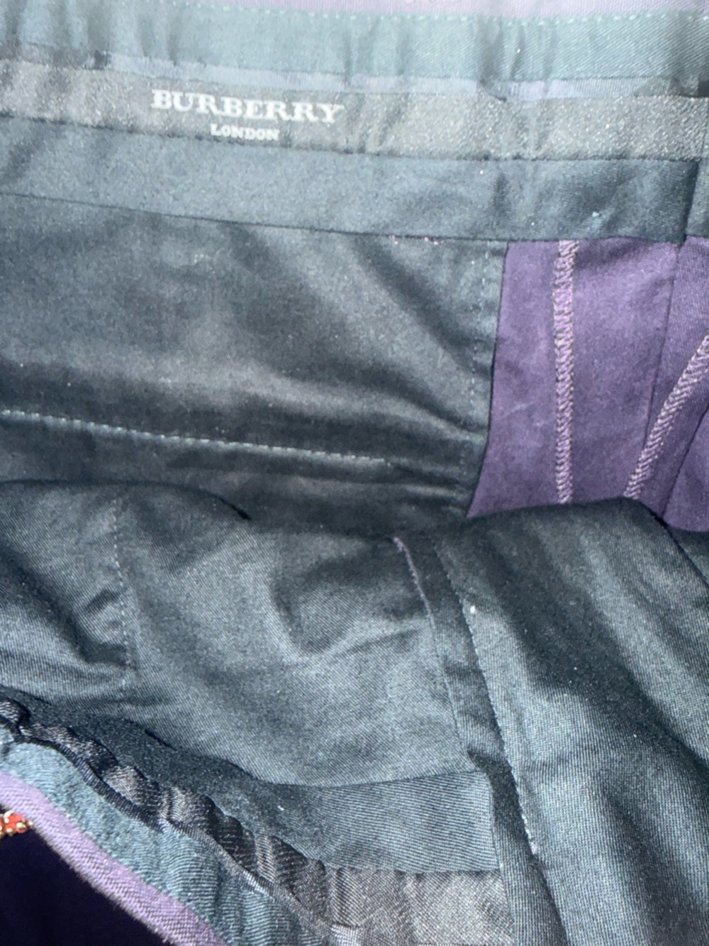Burberry Men's purple cotton trousers Dress Pants - Classic Slim Fit sz 34 waist - Picture 3 of 4